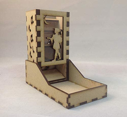 Bard Mini Dice Tower v1 Clear Acrylic Window Laser Cut MDF Unique Gift
