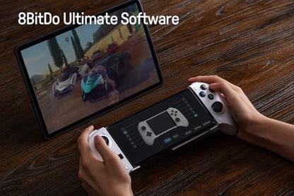 8Bitdo Ultimate Mobile Gaming Bluetooth Controller for Android Devices with Hall Effect Joysticks and Hall Triggers, Back Buttons, Mapping and Turbo Function (White)