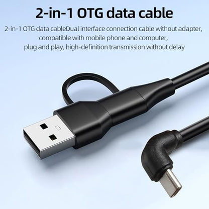 USB Computer Microphone with RGB Light, Headphone Output, Mute Control and OTG Cable for PC Laptop, Black - color: Black, size: One Size
