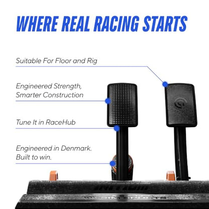 Asetek Racing Dual Spring Piston Initium Brake and Throttle Sim Racing Pedals - size: Initium
