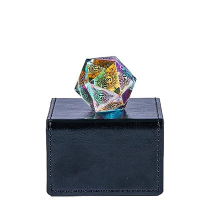 UDIXI 30mm Prism Glass D20 Dice Large 20 Sided DND Dice for Tabletop Games | Premium Gift Box, DM Gift, for Dungeons and Dragons Role Playing Games - color: Large D20 Prism Glass