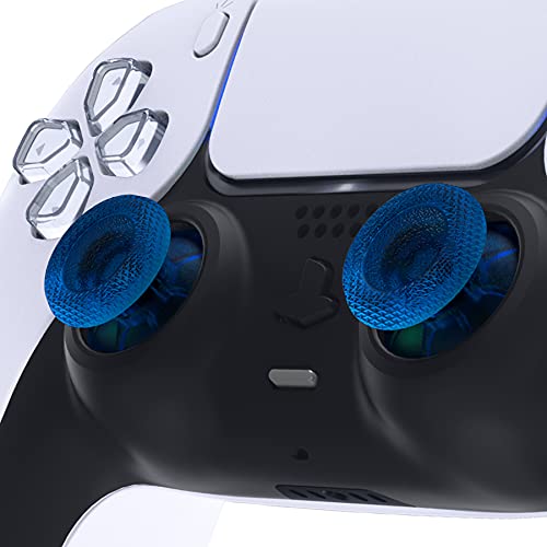 eXtremeRate Clear Blue Replacement Thumbsticks for PS5 Controller, Custom Analog Stick Joystick Compatible with PS5, for PS4 All Model Controller - Controller NOT Included - color: Clear Blue