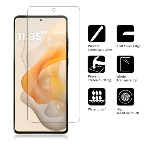 4 Pack Glass Screen Protector Compatible for Motorola Moto G Stylus 5G (2024) / XT2419 [9H Hardness]-HD Screen Tempered Glass, Scratch Resistant,Easy Install [Case Friendly] - size: Moto G Stylus 5G (2024)