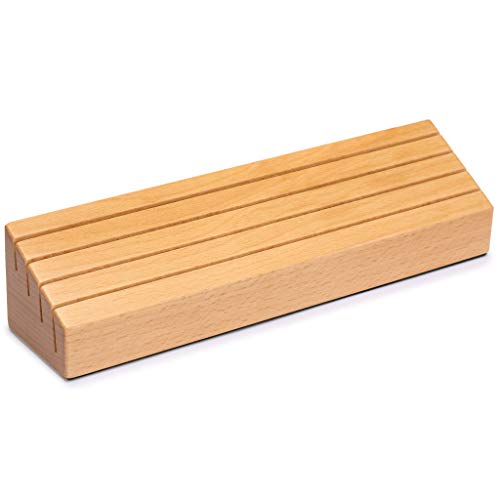 Yellow Mountain Imports Solid Beechwood Playing Card Holders - Set of 2 - size: 9.8”