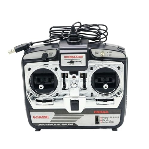 6CH 8CH RC Flight Simulator Controller Support,Compatible for G7 Phoenix 5.0 XTR Remote Control Helicopter Fixed-wing Drone(6ch left throttle) - color: 6ch left throttle