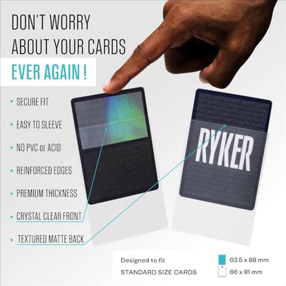 Ryker | Compatible with Arcs: The Blighted Reach Expansion Card Sleeve Kit | Board Game Card Sleeves (Clear) - style: Arcs: The Blighted Reach Expansion Card Sleeve Kit