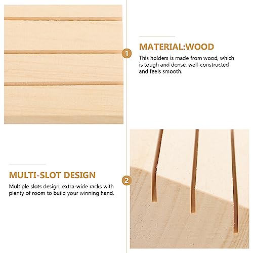 Angoily Wooden Playing Card Holder Stand for and Organization Slot Design for Card Games and Sturdy Wooden Construction and Game Gatherings