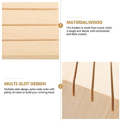 Angoily Wooden Playing Card Holder Stand for and Organization Slot Design for Card Games and Sturdy Wooden Construction and Game Gatherings