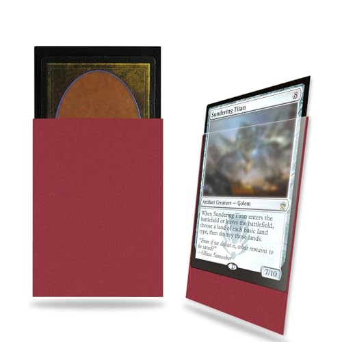 Ruby Card Sleeves 200 Pack Compatible with MTG Card Sleeves, Sturdy Sleeve | Matte Back Finish, Perfect Shuffling - Protect All Your Trading Cards Collectible Cards, Never Tear - color: Ruby, size: 200 pack Card Sleeves