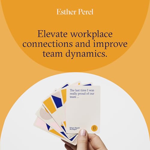 ESTHER PEREL Where Should We Begin? At Work, Backed by Culture Amp Science | Office Games & Team Building Games for Work, 100 Talking Point Cards to Build Trust & Connection, Transform Your Work Culture