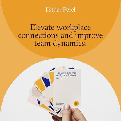 ESTHER PEREL Where Should We Begin? At Work, Backed by Culture Amp Science | Office Games & Team Building Games for Work, 100 Talking Point Cards to Build Trust & Connection, Transform Your Work Culture