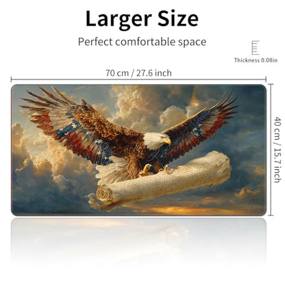 Playmats 27.5 x 15.7in(TCG MTG Trading Cards,Free Storage Bags,Waterproof Non-Slip Rubber Backing,Stitched Edges)- American Eagle - color: American Eagle, size: 27.5"×15.7" Regular