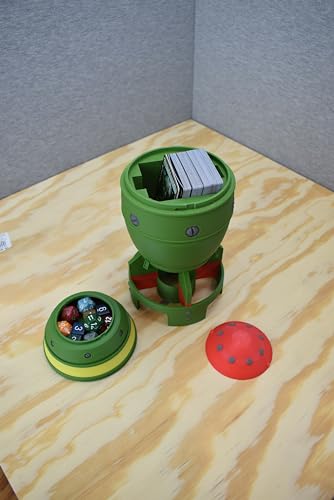 Mini Nuke Deck box and Dice Container - Video game inspired tabletop RPG Deck box and Dice/Token Container - Fallout (Non Black Wax Finish) - style: Non Black Wax Finish