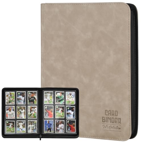 Trading Card Binder, Premium 9 Pocket Double Sided 540 Pocket PU Card Collection Binder, Collectible Trading Card Albums for MTG, TCG, Sport Card, Game Cards (Ecru) - color: Ecru