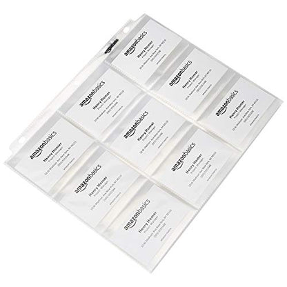 Amazon Basics 9-Sleeve Trading Card Protectors for 3 Ring Binder, Clear, 500-Pack - size: 500-Pack