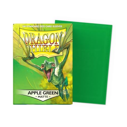 Dragon Shield | Standard Size Card Matte Sleeves | 100 CT - Smooth & Tough Premium TCG Sleeves | Compatible with Pokemon, Flesh & Blood, One Piece & Magic the Gathering | Apple Green - Matte - color: Apple Green