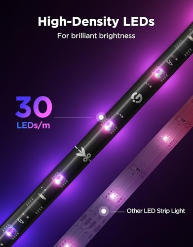 Govee TV LED Backlight 2, 18.4ft Cuttable TV Lights for 32-86 Inch TVs | RGBWIC LED Strips Lights for Monitors, Support 210+ Scene Modes & Music Sync，Smart APP and Voice Control, Easy Intall - size: 18.4FT for 32''-86'' TV