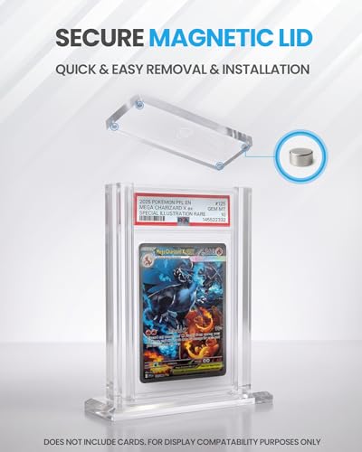 Acrylic Graded Card Display Stand 3 Pack - PSA Slab Display Graded Card Holder Compatible with PSA, BGS, TAG, ACE