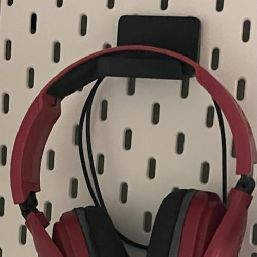 3D_ZeapoAI Headphone and Controller Holder for IKEA Skadis Pegboard Compatible with Xbox PS5 PS4 Controller 2Pcs - color: black