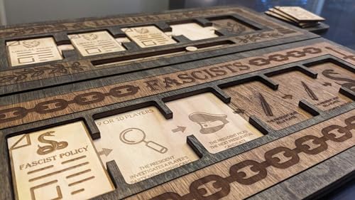Personalized Social Deduction Board Game Accessory, Hand Crafted Wooden Upgrade with Custom Engraving, Expandable 5–10 Players, Compatible with The Official Secret Hitler Board Game - style: Personalized