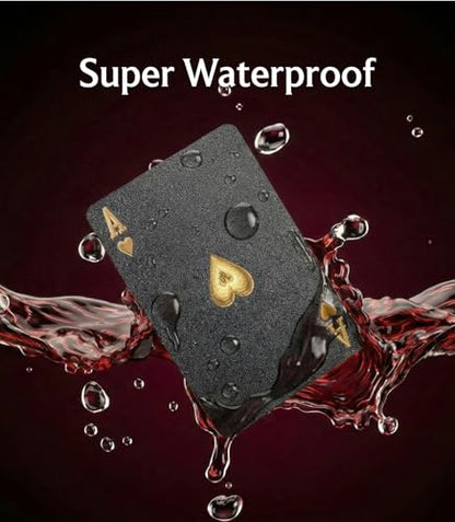 BIERDORF Diamond Waterproof Black Playing Cards, Poker Cards, HD, Deck of Cards (Black) - style: Black