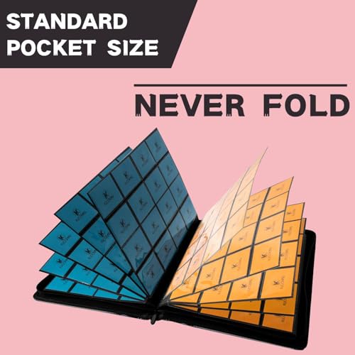 1000+ Pockets Trading Card Binder, 16-Pocket Card Ablum Compatible with MTG,Sports Cards & Other Standard Size Trading Cards (Pink) - color: Pink