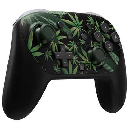 eXtremeRate DIY Replacement Faceplate Shell for Nintendo Switch 2 Pro Controller, Custom Front Housing Case, Thumbsticks and Screwdriver Tools for Switch 2 Pro Controller - Green Weeds - color: Green Weeds