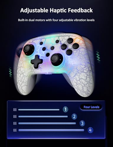 NexiGo Wireless Controller (No Deadzone) for Switch 2 and Switch, Bluetooth Controllers for Nintendo Switch with Vibration, Motion, Turbo and LED Light (Atmosphere) - color: Atomsphere, style: Regular
