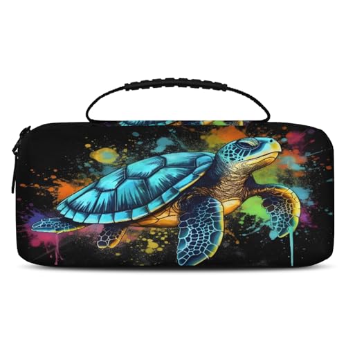 Adornori Colorful Carry Case Compatible with Nintendo Switch 2, with 20 Games Cartridges, Sea Turtle Portable Travel Carrying Case Pouch for Accessories & Games - color: Multicolor 1