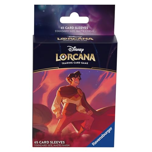 Ravensburger Disney Lorcana TCG Card Sleeves Featuring Aladdin – Heroic Outlaw by Nicholas Kole | 65 Protective Sleeves for TCG Decks | Ages 8+