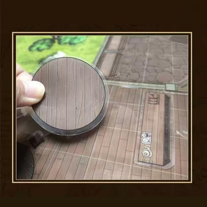 Foldable Battle Mat, TRPG Map, with Accessories Stickers, DND