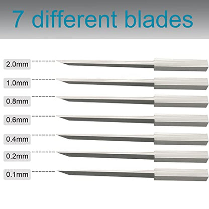 Prime Model Scriber Gundam Resin Carved Scribe Line Hobby Cutting Tool Chisel 7 Blades 0.1/0.2/0.4/0.6/0.8/1.0/2.0mm