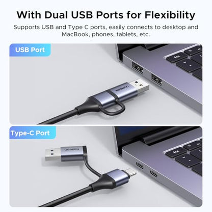 UGREEN 2K@30Hz Video Capture Card USB 3.0 for Gaming Bundle with Micro HDMI to HDMI Cable for Camera