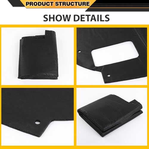 CNNELL Hood Insulation Pad with Clips Compatible with Ford F150 Bronco F250 F350 1987-1991 - style: 1987-1991 Ford F150