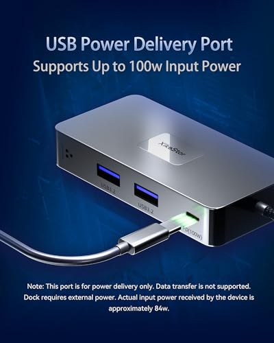 7 in 1 USB C Docking Station 2.5G Ethernet 4K60Hz HDMI | 4K@60Hz HDMI, dual USB 3.2 10Gbps, 100W PD, SD/TF reader, USB-C hub for MacBook Pro, Windows laptop, iPad, phone - color: 7 in 1 USB C Docking Station