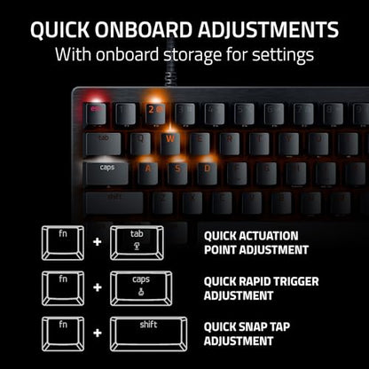 Razer Huntsman V3 Pro Mini 60% Esports Gaming Keyboard, Black | Analog Optical Switches, Razer Snap Tap, Rapid Trigger, Adjustable Actuation, Dual-Purpose Mod Keys, Doubleshot PBT Keycaps - color: Black, size: Mini 60%, style: 1000 Hz Polling