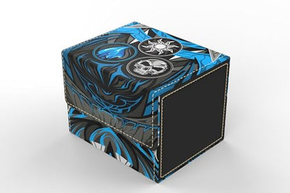 Vault- TCG/MTG 100+ Card Color Combo Deck Box (White/Blue/Black) - color: White/Blue/Black