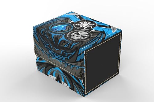 Vault- TCG/MTG 100+ Card Color Combo Deck Box (White/Blue/Black) - color: White/Blue/Black
