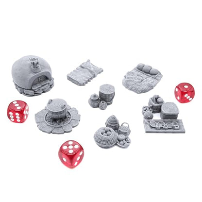 EnderToys Forest Ranger Furnishings by Printable Scenery, 3D Printed Tabletop RPG Scenery and Wargame Terrain 28mm Miniatures