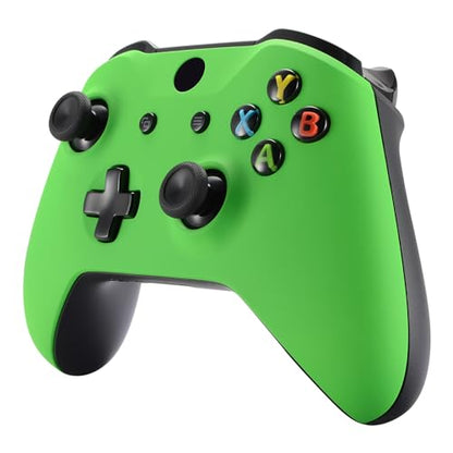 eXtremeRate Green Soft Touch Front Housing Shell Case for Xbox One S/X, Comfortable Replacement Kit Faceplate Cover for Xbox One Wireless Controller Model 1708 - Controller NOT Included - color: Green