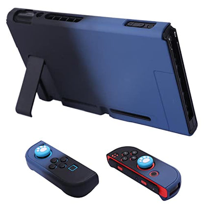 Dockable Case for Nintendo Switch - COMCOOL 3 in 1 Protective Cover Case for Nintendo Switch and Joy-Con Controller with Screen Protector - Blue Black - color: Blue Black