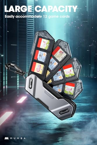Mumba 12 Switch Game Card Case Holder for Nintendo Switch Game Cards, Portable and Exquisite Protective Hard Shell with 4 Layer Rotatable Holder for Nintendo Switch 2/Switch/Switch OLED/Lite (Calx) - color: Calx