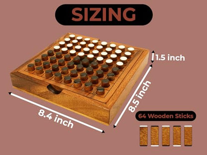 BSIRI Wooden Reversi Othello Board Game Classic Strategy Games of Family for Adults and Senior Wood Black and White Pieces and Great Gifting with Genuine Wood Looks Decoration Othelo 8 x 8 Inches. - style: Classic Othello Game