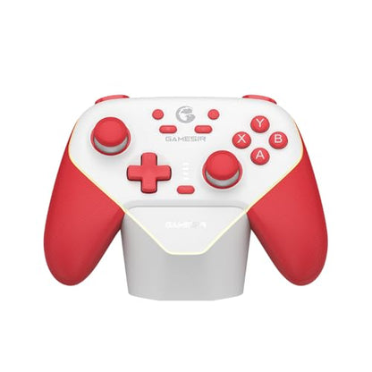 GameSir Super Nova Wireless Gaming Controller for PC/Switch/Switch 2/iOS/Android, 1000Hz Polling Rate, Hall Effect Stick & Trigger, Rubberized Grips, RGB Lighting, 1000mAh - Red - color: Red