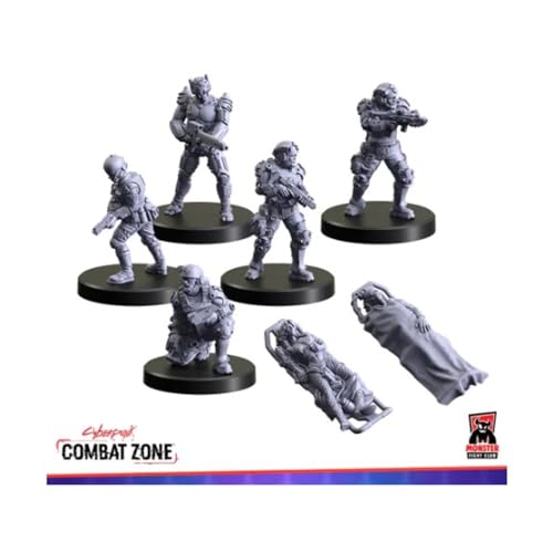 Monster Fight Club Cyberpunk Red Combat Zone Miniatures: Trauma Team Starter Gang - style: Trauma Team