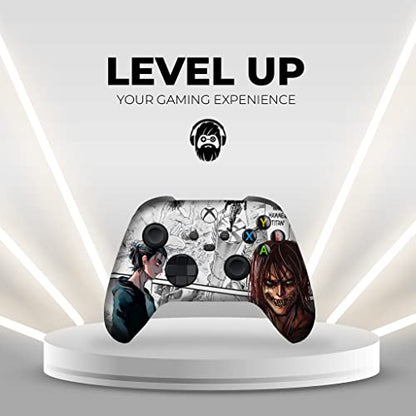 Attackk On Titan Custom X-box Controller Wireless compatible with X-box One/X-box Series X/S by DreamController | Proudly Customized in USA with Permanent HYDRO-DIP Printing(NOT JUST A SKIN) (MODDED) - color: Attack On Titan, size: Modded - Front Print On
