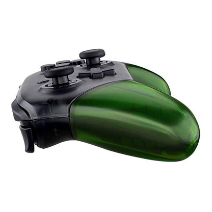 eXtremeRate Transparent Clear Green Replacement Handle Grips for Nintendo Switch Pro Controller, DIY Hand Grip Shell for Nintendo Switch Pro - Controller NOT Included - color: Clear Green