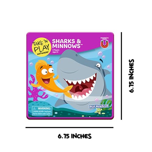 Take N Play, Anywhere Sharks & Minnows, Board Games for Kids- Board Games for Family Night, Family Games, Game Night, Family Board Games, Kids Toys, Travel Games, Preschool Toys, Ages 6+ - style: Sharks N Minnows