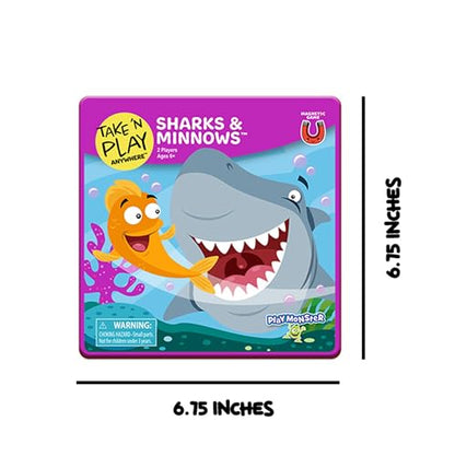 Take N Play, Anywhere Sharks & Minnows, Board Games for Kids- Board Games for Family Night, Family Games, Game Night, Family Board Games, Kids Toys, Travel Games, Preschool Toys, Ages 6+ - style: Sharks N Minnows