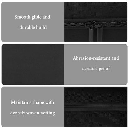 GEEKRIA Two Controllers Travel Carrying Bag Compatible with Sony PS5 DualSense, DualShock 2/4, Xbox One, Series X, 8BitDo Pro2, Protective Storage with Internal Mesh Pocket (Black) - color: Black